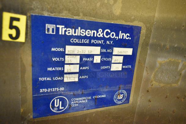 Traulsen RIH 2-32 LP Stainless Steel Commercial 2 Door Roll In Rack Cooler. 115/208 Volts, 1 Phase. - Image 9 of 9