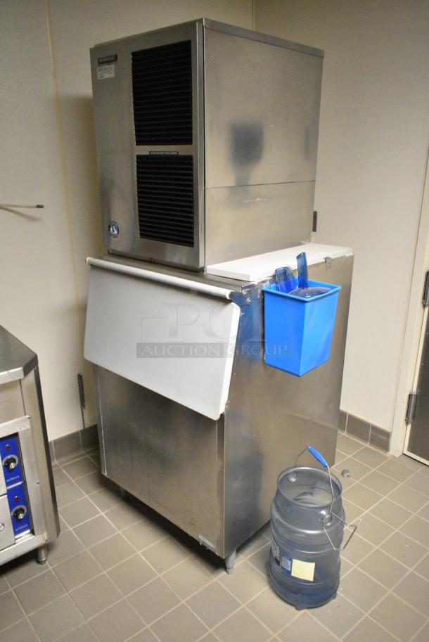 Hoshizaki KM-500MAF Stainless Steel Commercial Ice Head on Commercial Ice Bin. 115-120 Volts, 1 Phase. - Image 1 of 6