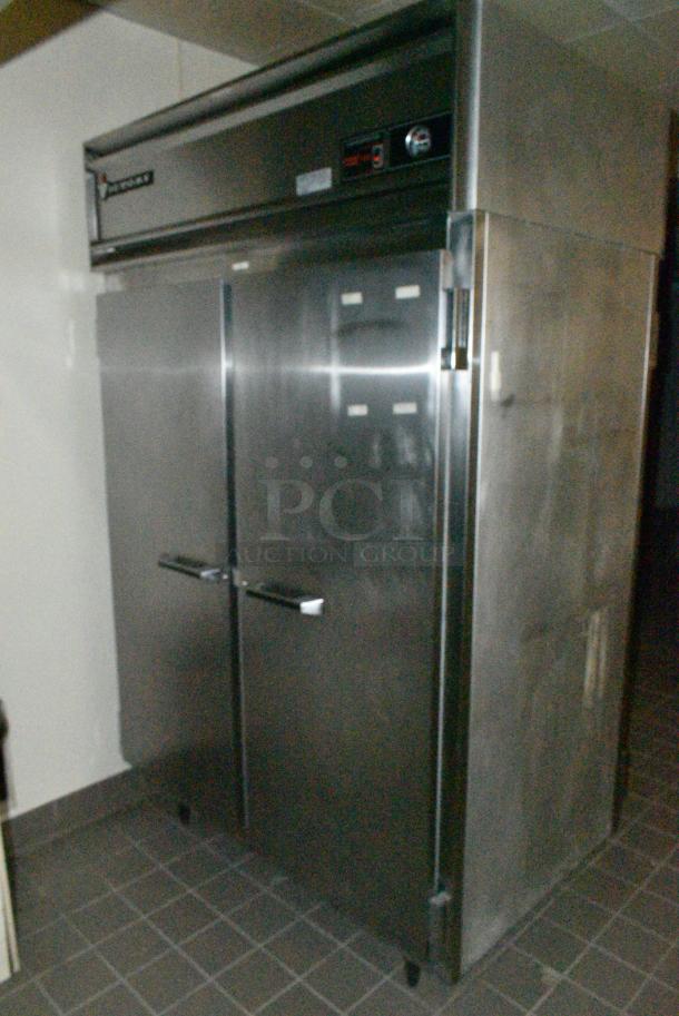 Victory RA-2D-S7-PT Stainless Steel Commercial 2 Door Reach In Pass Through Cooler. 115 Volts, 1 Phase. Tested and Working! - Image 9 of 11