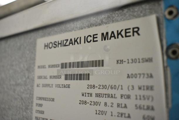 Hoshizaki KM-1301SWH Stainless Steel Commercial Ice Machine Head on Commercial Ice Bin. 208/230 Volts, 1 Phase. - Image 9 of 9
