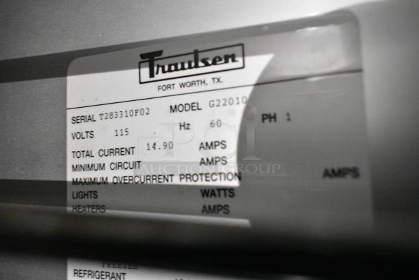 Traulsen G22010 Stainless Steel Commercial 2 Door Reach In Freezer. 115 Volts, 1 Phase. Tested and Working! - Image 9 of 9