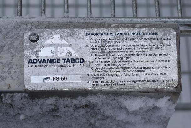 Advance Tabco 7-PS-50 Stainless Steel Single Bay Wall Mount Sink w/ Faucet and Handles. - Image 5 of 5