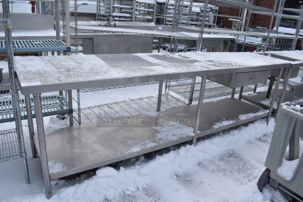 Stainless Steel Table w/ Under Shelf and Drawer. - Image 1 of 5