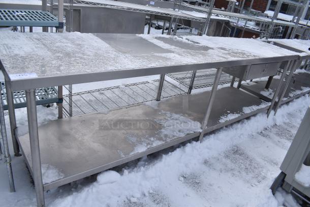 Stainless Steel Table w/ Under Shelf and Drawer. - Image 2 of 5
