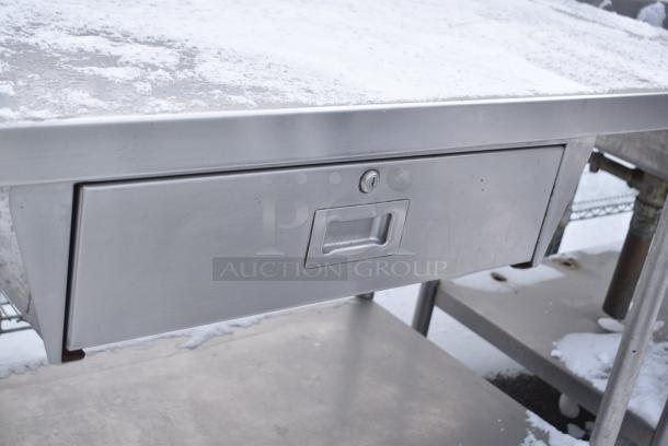 Stainless Steel Table w/ Under Shelf and Drawer. - Image 3 of 5
