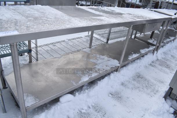 Stainless Steel Table w/ Under Shelf and Drawer. - Image 4 of 5