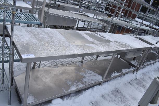 Stainless Steel Table w/ Under Shelf and Drawer. - Image 5 of 5