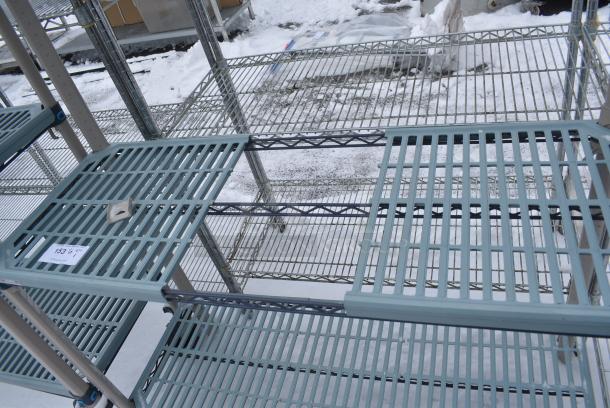 Metro Max 4 Tier Wire Shelving Unit. BUYER MUST DISMANTLE. PCI CANNOT DISMANTLE FOR SHIPPING. PLEASE CONSIDER FREIGHT CHARGES. - Image 3 of 5