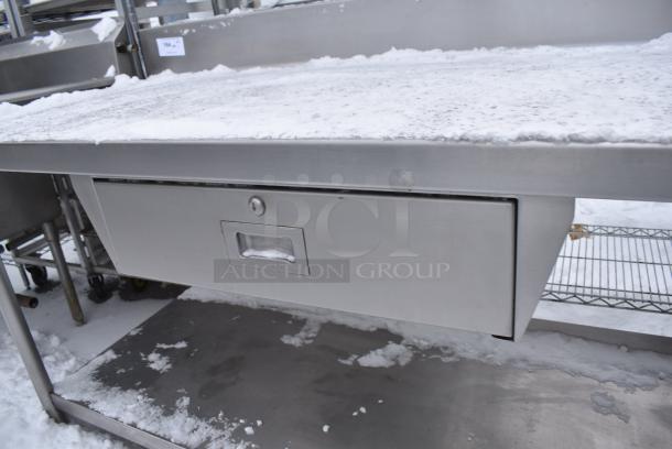 Stainless Steel Table w/ Back Splash, Drawer and Under Shelf. - Image 3 of 5