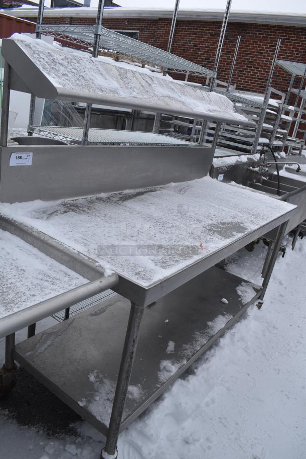 Stainless Steel Table w/ Over Shelf and Under Shelf. - Image 1 of 5