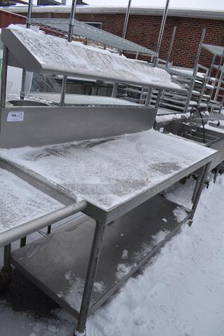 Stainless Steel Table w/ Over Shelf and Under Shelf.