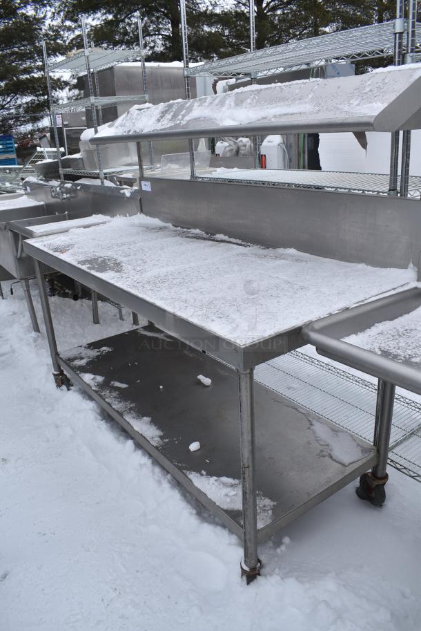 Stainless Steel Table w/ Over Shelf and Under Shelf. - Image 2 of 5