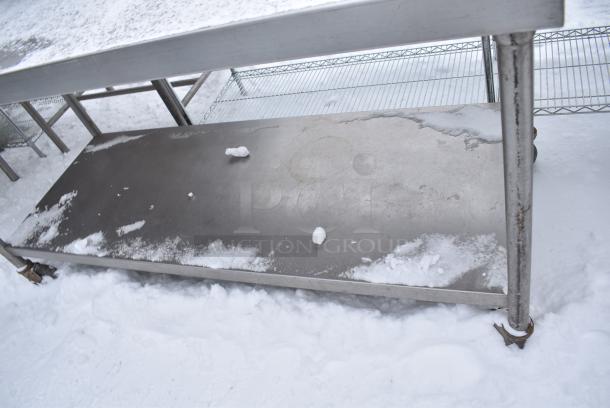 Stainless Steel Table w/ Over Shelf and Under Shelf. - Image 4 of 5