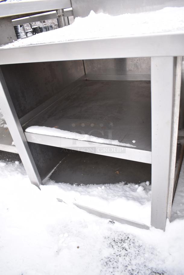 Stainless Steel Table w/ Sink Bay, Faucet, Handles, Back Splash and Under Shelf. - Image 5 of 6