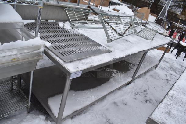 Stainless Steel Table w/ Under Shelf and Contents Including Wire Shelves - Image 1 of 6