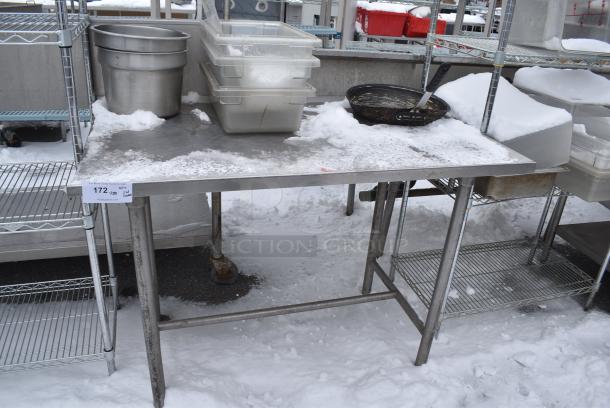 Stainless Steel Table w/ Contents Including Poly Bins - Image 3 of 5