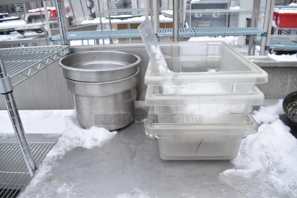 Stainless Steel Table w/ Contents Including Poly Bins - Image 5 of 5
