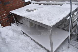 Stainless Steel Table w/ Drawer and Under Shelf.