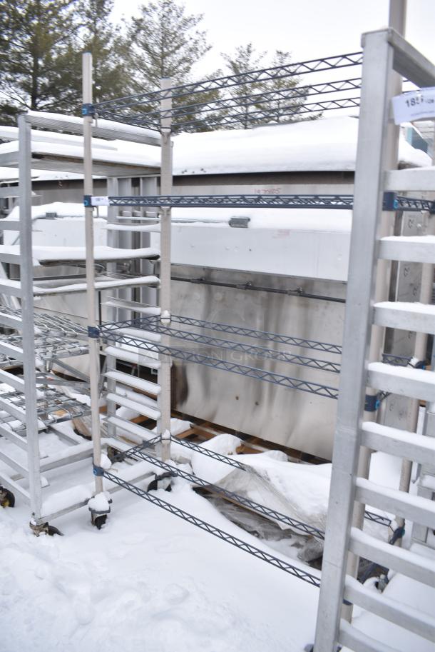 Metro Max 4 Tier Shelving Unit Frame on Commercial Casters. BUYER MUST DISMANTLE. PCI CANNOT DISMANTLE FOR SHIPPING. PLEASE CONSIDER FREIGHT CHARGES. - Image 2 of 5