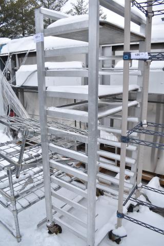 Metal Pan Transport Rack on Commercial Casters.