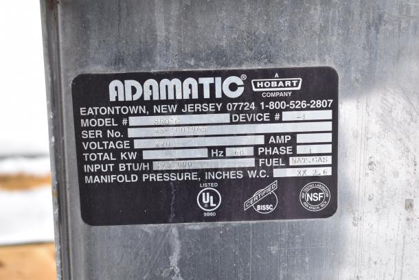 Hobart Adamatic Revent SRO1G Stainless Steel Commercial Natural Gas Powered Roll In Rack Proofer. 175,000 BTU. - Image 8 of 9