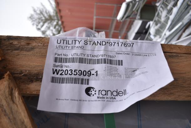 BRAND NEW IN CRATE! Randell 9717697 Stainless Steel Utility Stand. Stock Picture Used, Does Not Come on Commercial Casters. - Image 4 of 5