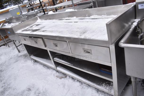 Stainless Steel Table w/ 4 Drawer and Under Shelves. - Image 2 of 4