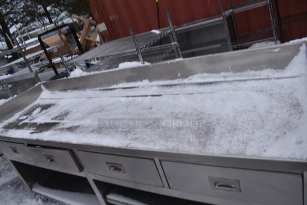 Stainless Steel Table w/ 4 Drawer and Under Shelves. - Image 3 of 4