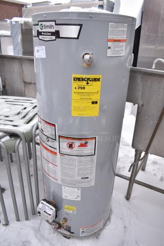 2018 AO Smith GCG-50 400 Metal Natural Gas Powered Automatic Storage Water Heater. 40,000 BTU.