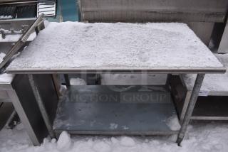 Stainless Steel Table w/ Metal Under Shelf.