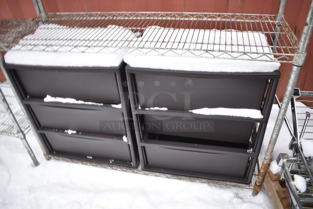 Chrome Finish 5 Tier Wire Shelving Unit w/ Contents. BUYER MUST DISMANTLE. PCI CANNOT DISMANTLE FOR SHIPPING. PLEASE CONSIDER FREIGHT CHARGES. - Image 3 of 5