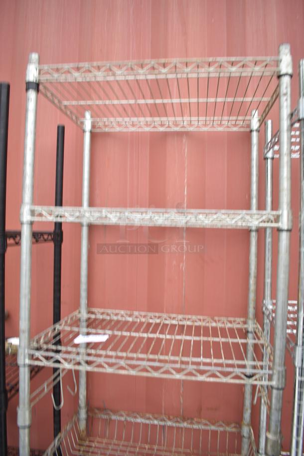 Chrome Finish 6 Tier Wire Shelving Unit on Commercial Casters. BUYER MUST DISMANTLE. PCI CANNOT DISMANTLE FOR SHIPPING. PLEASE CONSIDER FREIGHT CHARGES. - Image 5 of 5