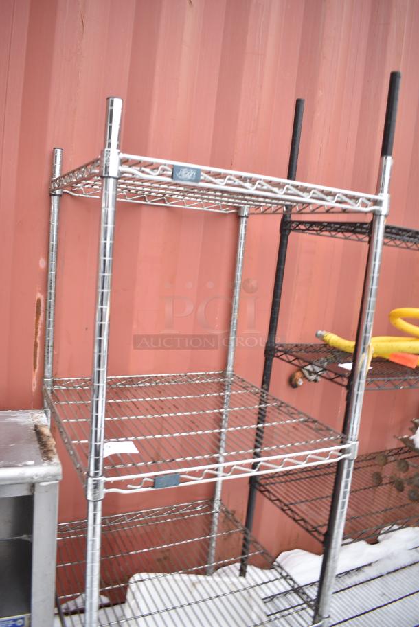 Chrome Finish 4 Tier Wire Shelving Unit w/ Contents. BUYER MUST DISMANTLE. PCI CANNOT DISMANTLE FOR SHIPPING. PLEASE CONSIDER FREIGHT CHARGES. - Image 4 of 4