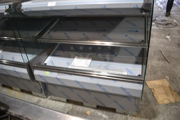 BRAND NEW SCRATCH AND DENT! 2016 BKI HSS4-2TSQ Stainless Steel Commercial Floor Style 2 Tier Warming Display Case Merchandiser. 230 Volts, 1 Phase. - Image 2 of 6