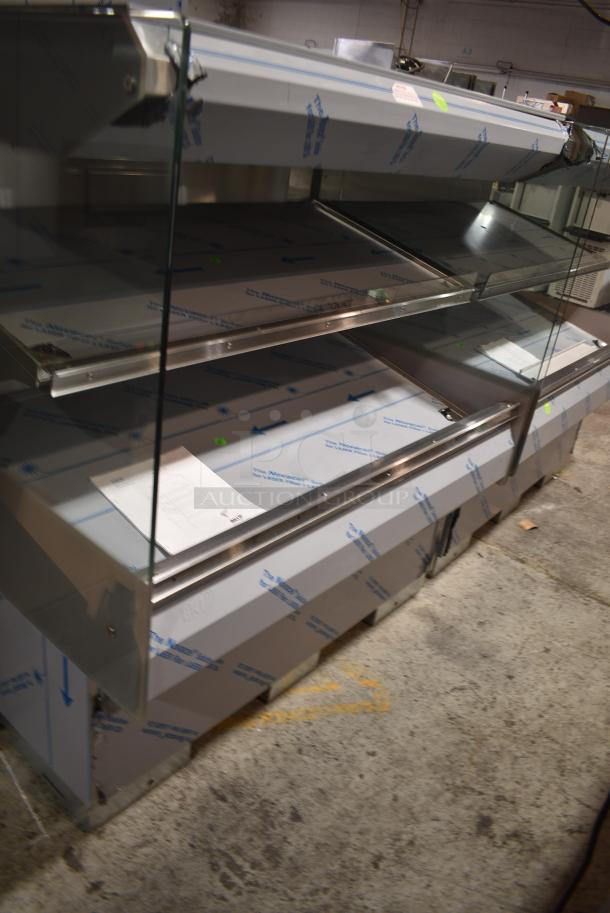 BRAND NEW SCRATCH AND DENT! 2016 BKI HSS4-2TSQ Stainless Steel Commercial Floor Style 2 Tier Warming Display Case Merchandiser. 230 Volts, 1 Phase. - Image 1 of 5