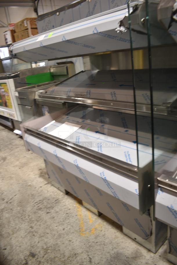 BRAND NEW SCRATCH AND DENT! 2016 BKI HSS4-2TSQ Stainless Steel Commercial Floor Style 2 Tier Warming Display Case Merchandiser. 230 Volts, 1 Phase. - Image 2 of 5