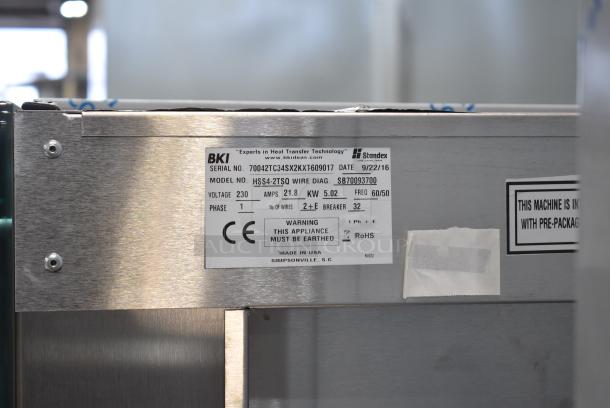 BRAND NEW SCRATCH AND DENT! 2016 BKI HSS4-2TSQ Stainless Steel Commercial Floor Style 2 Tier Warming Display Case Merchandiser. 230 Volts, 1 Phase. - Image 5 of 5