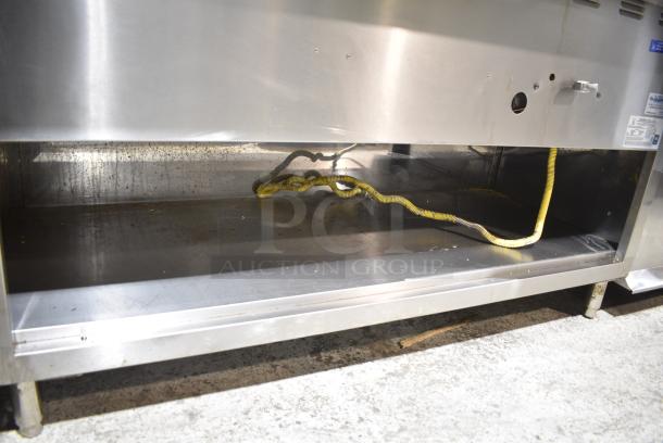 L&J CWS Stainless Steel Commercial Floor Style Natural Gas Powered 4 Bay Steam Table w/ Sneeze Guard. - Image 6 of 7