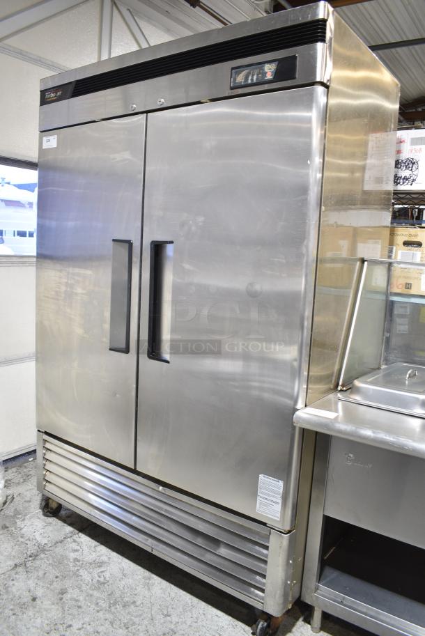 Turbo Air TSF-49SD Stainless Steel Commercial 2 Door Reach In Freezer w/ Poly Coated Racks on Commercial Casters. 115 Volts, 1 Phase. Tested and Does Not Power On - Image 1 of 7