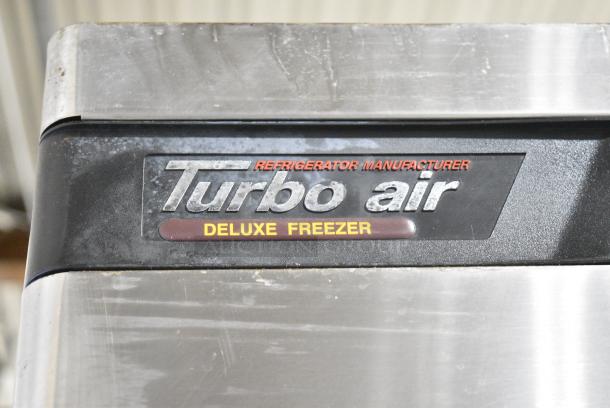 Turbo Air TSF-49SD Stainless Steel Commercial 2 Door Reach In Freezer w/ Poly Coated Racks on Commercial Casters. 115 Volts, 1 Phase. Tested and Does Not Power On - Image 2 of 7