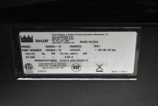Taylor X83684-12 Metal Commercial Countertop Frozen Beverage Blender Machine. 115 Volts, 1 Phase. Tested and Working! - Image 6 of 6