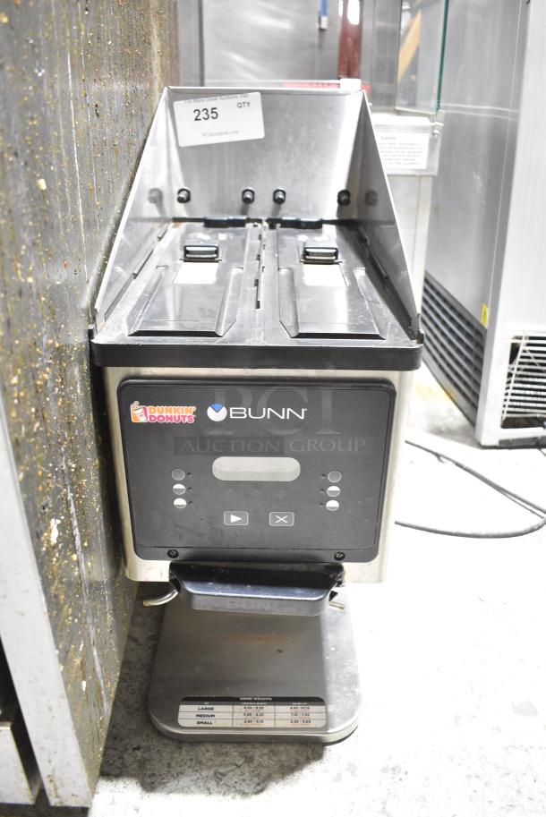 2019 Bunn MHG Stainless Steel Countertop Coffee Bean Grinder Base. 120 Volts, 1 Phase. Tested and Powers On But Parts Do Not Move - Image 1 of 7
