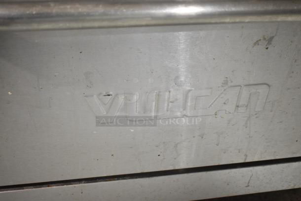 Vulcan Stainless Steel Commercial Natural Gas Powered 6 Burner Range w/ Oven, Over Shelf and Back Splash. - Image 2 of 5