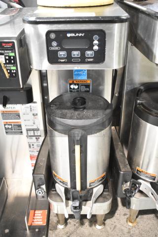 2020 Bunn ICB SH Stainless Steel Commercial Countertop Dual Coffee Machine w/ Satellite Server. 120/208 Volts, 1 Phase.