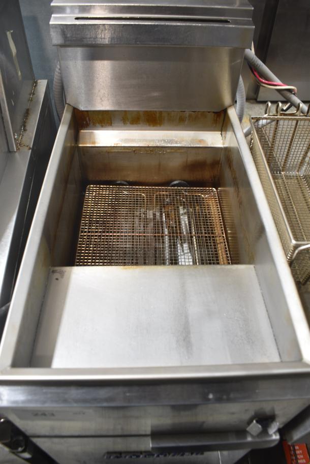 Imperial IFS-40-E Stainless Steel Commercial Floor Style Electric Powered Deep Fat Fryer w/ 2 Metal Fry Baskets. 208 Volts, 3 Phase. - Image 4 of 7