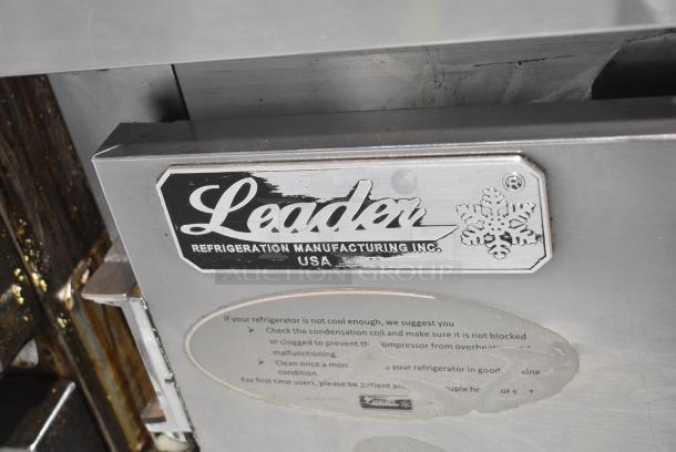 2016 Leader ESLM48S/C Stainless Steel Commercial Sandwich Salad Prep Table Bain Marie Mega Top on Commercial Casters. 115 Volts, 1 Phase. Tested and Working! - Image 2 of 8