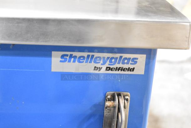 Shelleyglas Delfield Stainless Steel Commercial Buffet Station w/ Tray Slide and Sneeze Guard on Commercial Casters. Tested and Working! - Image 2 of 6
