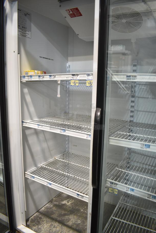 Master-Bilt BMG-48-HGP Metal Commercial 2 Door Reach In Cooler Merchandiser w/ Poly Coated Racks. 208-230 Volts, 1 Phase. Tested and Working! - Image 2 of 4