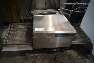 Lincoln Impinger 1302-4 Stainless Steel Commercial Electric Powered Conveyor Pizza Oven. 240 Volts, 1 Phase.