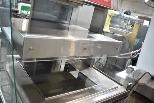 Hardt Stainless Steel Commercial Electric Powered Floor Style 2 Tier Heated Display Case Merchandiser.  208 Volts, 1 Phase. - Image 3 of 6